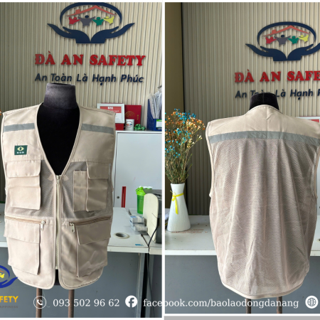 Áo ghile chất vải xuất khẩu màu ghi sữa