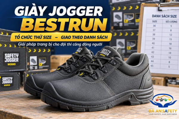 Giày Jogger Bestrun cho đội thi công đông người: Tổ chức thử size và giao theo danh sách nhân sự